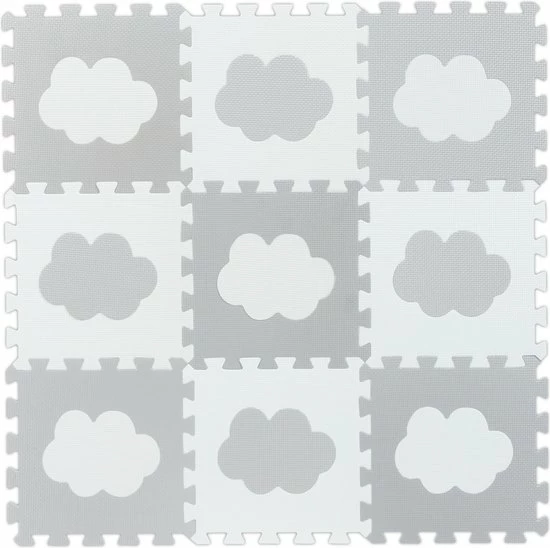 Relaxdays 18-delige Speelmat Foam - Wolk - Speeltegels - Puzzelmat - Puzzeltegels Kinderen - Wit-grijs 9 Relaxdays 18-delige Speelmat Foam - Wolk - Speeltegels - Puzzelmat - Puzzeltegels Kinderen - Wit-grijs - Afbeelding 7