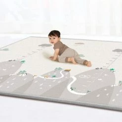 Flightmode - CHTH Kids Folding Play Mat Groot Formaat Verdikte Baby Foam Kruipmat Dubbelzijdig Waterdicht Zachte Draagbare Speelmat, XPE, BPA Vrij En Niet Giftig Voor Kinderen Peuter Zuigelingen Om Te Spelen