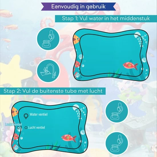 Chillsy - Waterspeelmat - Opblaasbare Watermat - Tummy Time - Speelmat - Kraamcadeau 10 Chillsy - Waterspeelmat - Opblaasbare Watermat - Tummy Time - Speelmat - Kraamcadeau - Afbeelding 8