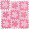 Relaxdays Speelmat Foam - Puzzelmat Baby- Puzzeltegels - Speeltegels Bloemen - Speelkleed - Roze-felroze -Exporteren speelkleden winkel 550x549 14
