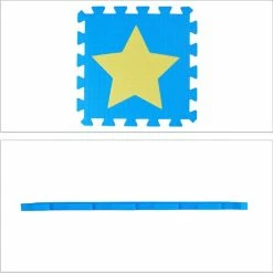 Relaxdays Speelmat Foam Sterren - Puzzelmat - Kinderen - Speelkleed - Vloermat Eva Schuim - Blauw-geel -Exporteren speelkleden winkel 550x549 23