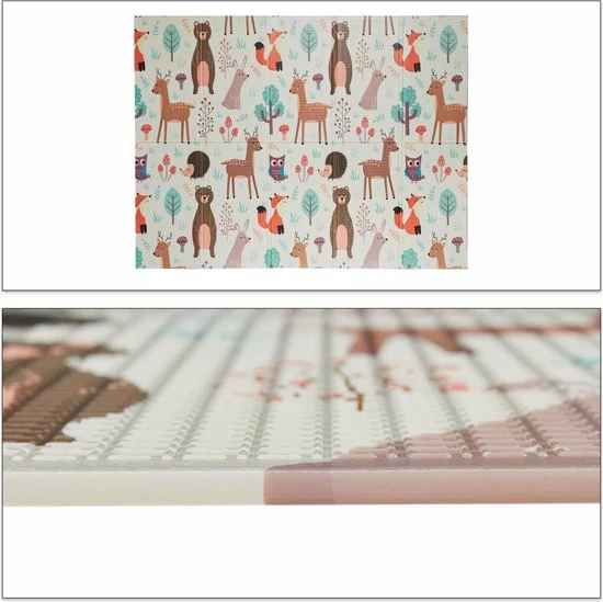 Relaxdays Opvouwbare Speelmat - Speelkleed - Dieren - Mat Kinderkamer - Kruipmat Kinderen 8 Relaxdays Opvouwbare Speelmat - Speelkleed - Dieren - Mat Kinderkamer - Kruipmat Kinderen - Afbeelding 6