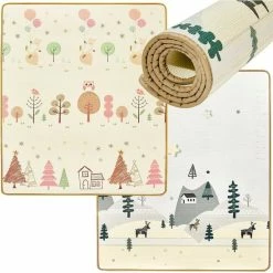 Mamabrum Speelmat Speelkleed Speeltapijt - Bos En Bergen - Speelmatten Speel Vloerkleed - Groot Dubbelzijdig - Matras Vloer Speelgoed Baby Foam Play Mat Kleed Tapijt Voor Kinderen Jongens En Meisje Matten -Exporteren speelkleden winkel 550x549 3