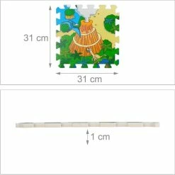 Relaxdays Speelmat Dinosaurus - Baby Puzzelmat - Vloerpuzzel - Kruipmat - Speelkleed - EVA -Exporteren speelkleden winkel 550x549 34