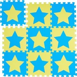 Relaxdays Speelmat Foam Sterren - Puzzelmat - Kinderen - Speelkleed - Vloermat Eva Schuim - Wit-grijs -Exporteren speelkleden winkel 550x549 40