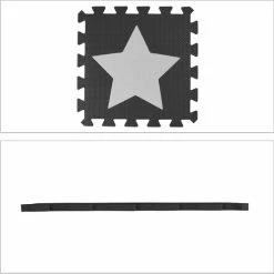 Relaxdays Speelmat Foam Sterren - Puzzelmat - Kinderen - Speelkleed - Vloermat Eva Schuim - Wit-grijs -Exporteren speelkleden winkel 550x549 41