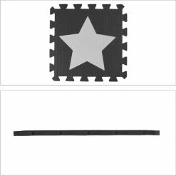 Relaxdays Speelmat Foam Sterren - Puzzelmat - Kinderen - Speelkleed - Vloermat Eva Schuim - Wit-grijs -Exporteren speelkleden winkel 550x549 43