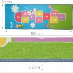 Relaxdays Hinkelmat - Speelkleed Hinkelen - Speelmat - Vloerkleed Kinderkamer -180x70 Cm -Exporteren speelkleden winkel 550x549 54