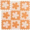 Relaxdays Speelmat Foam - Puzzelmat Baby- Puzzeltegels - Speeltegels Bloemen - Speelkleed - Oranje-geel -Exporteren speelkleden winkel 550x549 56