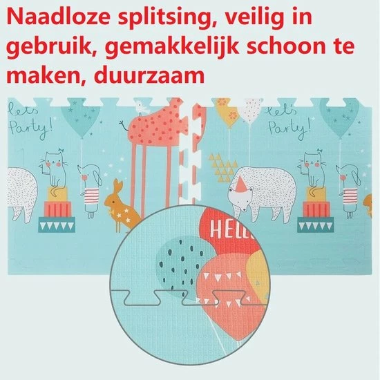 Beyo-living Speelkleed - Speelmat - Puzzelmat - Grondmat - Babykleed - Babymat - 150 X 150 Cm 13 Beyo-living Speelkleed - Speelmat - Puzzelmat - Grondmat - Babykleed - Babymat - 150 X 150 Cm - Afbeelding 11