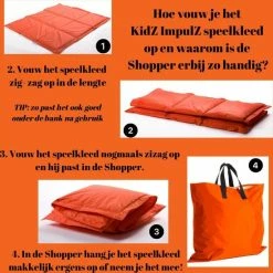 KidZ ImpulZ - Shopper XXL- Neem Je KidZ ImpulZ Speelkleed Mee In Deze Handige Opbergtas Voor Speelkleed En Buitenspeelkleed - Olijfgroen -Exporteren speelkleden winkel 550x550 1033