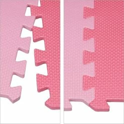 Relaxdays 25-delige Speelmat Met Rand - Puzzelmat Kinderkamer - Speeltegels - Vloerpuzzel - Roze -Exporteren speelkleden winkel 550x550 1044