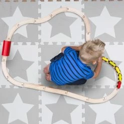 Relaxdays Speelmat Foam Sterren - Puzzelmat - Kinderen - Speelkleed - Vloermat Eva Schuim - Wit-grijs -Exporteren speelkleden winkel 550x550 1053