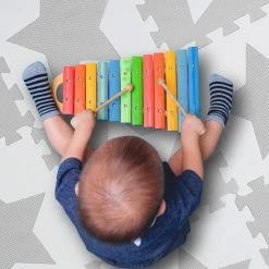 Relaxdays Speelmat Foam Sterren - Puzzelmat - Kinderen - Speelkleed - Vloermat Eva Schuim - Wit-grijs -Exporteren speelkleden winkel 550x550 1054