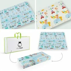Little Hippo® Speelmat 200x180cm - Foam Speelkleed 'Roads' - Dubbelzijdige XXL - Kinder/Baby Speelmat - Opvouwbaar - Anti-slip -Exporteren speelkleden winkel 550x550 106