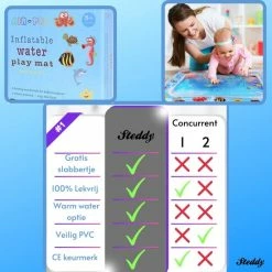 STEDDY Babygym - Speelmat Baby - Waterspeelmat - Tummy Time - Baby Watermat - Waterpret - Baby Kadootje - Peuter Ontwikkeling -Exporteren speelkleden winkel 550x550 1066