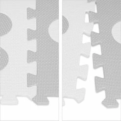 Relaxdays Speelmat Foam - Puzzelmat Baby- Puzzeltegels - Speeltegels Bloemen - Speelkleed - Wit-grijs -Exporteren speelkleden winkel 550x550 1111