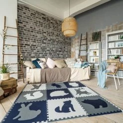 Hakuna Matte - Speelkleed - XXL Speelmat Foam - Dieren - Grijs - Wit - Blauw - Yogamat - Speelkleed Baby - Fitnessmat - Yoga -Exporteren speelkleden winkel 550x550 1114