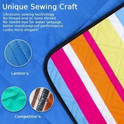 EProducts XXL Picknickkleed & Babygym Waterdicht & Wasbaar - Speelkleed Baby - Gewatteerde Speelmat Voor Binnen En Buiten - 200 X 200 - Met Handvat En Opvouwbaar - Strandlaken - Picknickdeken Buiten Bij Kamperen & Picknick + GRATIS GRONDPENNEN - Mixed Kleuren -Exporteren speelkleden winkel 550x550 1117