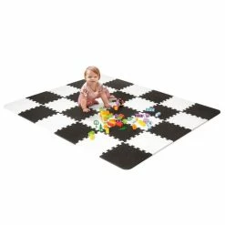Kinderkraft Luno - Speelkleed Puzzelmat - Zwart Wit -Exporteren speelkleden winkel 550x550 1126