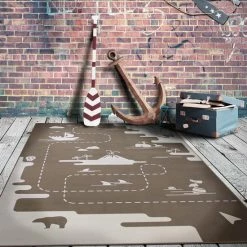 Sens Kids Rugs Schatkaart Kindervloerkleed - 135 X 200 Cm - Multikleur