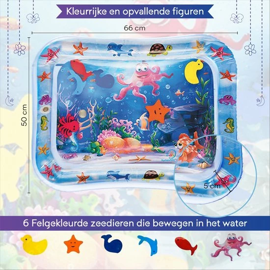 Chillsy - Waterspeelmat - Opblaasbare Watermat - Tummy Time - Speelmat - Kraamcadeau 9 Chillsy - Waterspeelmat - Opblaasbare Watermat - Tummy Time - Speelmat - Kraamcadeau - Afbeelding 7