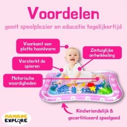 Mamboe Waterspeelmat Roze | 70 X 50 Cm | Watermat Baby | Waterspeelgoed | Speelmat | Speelkleed Baby Opblaasbaar | Tummy Time | Kraamcadeau -Exporteren speelkleden winkel 550x550 123
