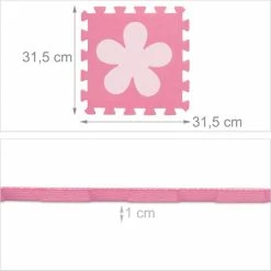 Relaxdays Speelmat Foam - Puzzelmat Baby- Puzzeltegels - Speeltegels Bloemen - Speelkleed - Oranje-geel -Exporteren speelkleden winkel 550x550 1262
