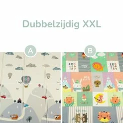 Little Hippo® Speelmat 200x180cm - Foam Speelkleed 'Mountain' - Dubbelzijdige XXL - Kinder/Baby Speelmat - Opvouwbaar - Anti-slip -Exporteren speelkleden winkel 550x550 1269