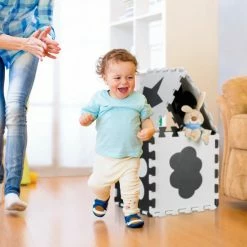 Relaxdays 34-delige Speelmat Met Rand - Puzzelmat Kinderkamer - Speeltegels - Vloerpuzzel - Grijs -Exporteren speelkleden winkel 550x550 1292