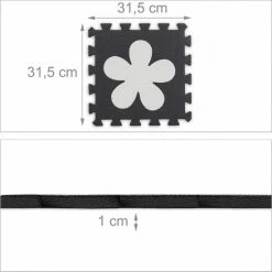 Relaxdays 34-delige Speelmat Met Rand - Puzzelmat Kinderkamer - Speeltegels - Vloerpuzzel - Grijs -Exporteren speelkleden winkel 550x550 1293