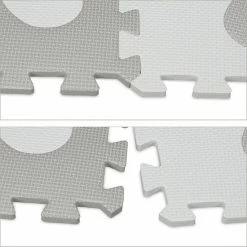 Relaxdays 52-delige Speelmat Foam - Puzzelmat - Vloerpuzzel - Speeltegels Kinderen - Zacht - Grijs -Exporteren speelkleden winkel 550x550 1311