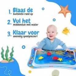 AyeKids Waterspeelmat - Watermat - Speelkleed - Opblaasbaar - Watermat Baby - Blauw -Exporteren speelkleden winkel 550x550 133