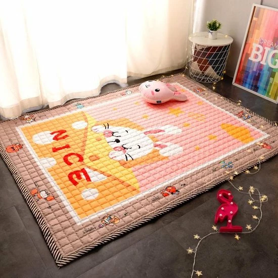 By Baboo Baby Cadeau Meisje - Vloerkleed Kinderen - Mooie Konijn - Vloerkleed Groot Formaat - Met Opbergtas - Kindertapijt - Speelkleed Meisje - Roze - Geel 6 By Baboo Baby Cadeau Meisje - Vloerkleed Kinderen - Mooie Konijn - Vloerkleed Groot Formaat - Met Opbergtas - Kindertapijt - Speelkleed Meisje - Roze - Geel - Afbeelding 4