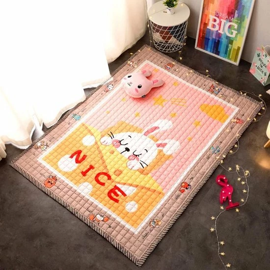 By Baboo Baby Cadeau Meisje - Vloerkleed Kinderen - Mooie Konijn - Vloerkleed Groot Formaat - Met Opbergtas - Kindertapijt - Speelkleed Meisje - Roze - Geel 8 By Baboo Baby Cadeau Meisje - Vloerkleed Kinderen - Mooie Konijn - Vloerkleed Groot Formaat - Met Opbergtas - Kindertapijt - Speelkleed Meisje - Roze - Geel - Afbeelding 6