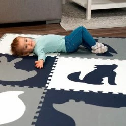 Hakuna Matte Speelkleed Baby - XXL Speelmat Foam Dieren - Grijs/wit -Exporteren speelkleden winkel 550x550 165