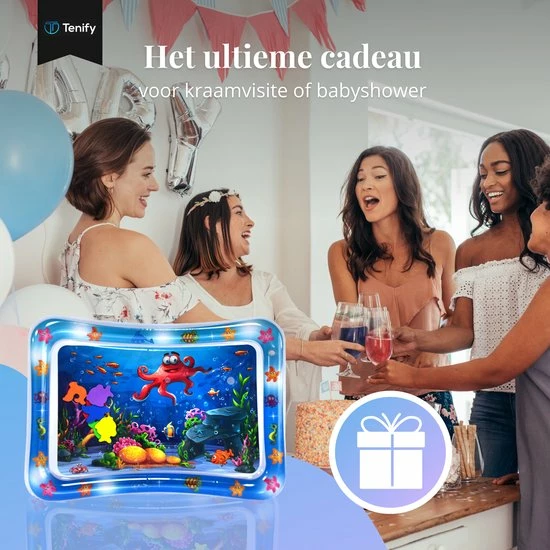Tenify Waterspeelmat - Watermat - Speelkleed - Opblaasbaar - Tummy Time - Baby Speelgoed 0 Jaar - Kraamcadeau - Blauw 13 Tenify Waterspeelmat - Watermat - Speelkleed - Opblaasbaar - Tummy Time - Baby Speelgoed 0 Jaar - Kraamcadeau - Blauw - Afbeelding 11