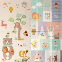 IKIDO Omkeerbare En Niet-toxische Dikke Opvouwbare Waterdichte Schuim Babyspeelmat Voor Kinderen Peuters Kinderen - Voor Jongen Of Meisje Kindkamer - Extra Groot Formaat 200x180x1,5cm -Exporteren speelkleden winkel 550x550 231