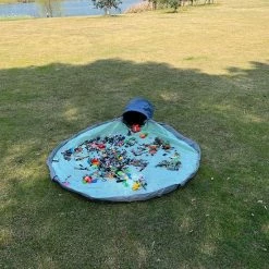 Merkloos TDR - 2 In 1 Speelkleed Opbergmand - Stevige Stof - Diameter Kleed 1,5 Meter - Blauw -Exporteren speelkleden winkel 550x550 274