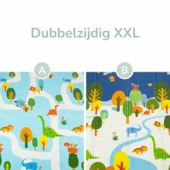 Little Hippo® Speelmat 200x180cm - Foam Speelkleed 'Dino's' - Dubbelzijdige XXL - Kinder/Baby Speelmat - Opvouwbaar - Anti-slip -Exporteren speelkleden winkel 550x550 296