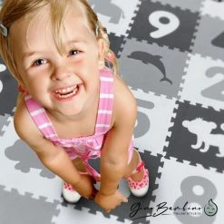 Gino Bambino Play+ Speelmat Foam - Binnen & Buiten – Speelmat Baby – Puzzelmat - XXL - 151x151x1.5cm – Zacht, Dik & Duurzaam – Opstaande Rand – Leuk & Educatief - Multifunctioneel – Combi Dieren & Cijfers - Geschikt Voor Alle Kinderen -Exporteren speelkleden winkel 550x550 302