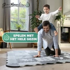 Gino Bambino Play+ Speelmat Foam - Binnen & Buiten – Speelmat Baby – Puzzelmat - XXL - 151x151x1.5cm – Zacht, Dik & Duurzaam – Opstaande Rand – Leuk & Educatief - Multifunctioneel – Combi Dieren & Cijfers - Geschikt Voor Alle Kinderen -Exporteren speelkleden winkel 550x550 309