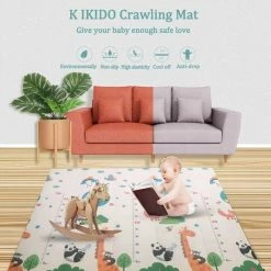 FOXSPORT Speelmat Baby Kinderen - Antislip En Waterafstotend - Kruipmat - Dubbelzijdig Speelkleed - XL - Opvouwbaar - 1,5CM Dik - Foam - Panda & Hertje - 180 X 200 CM - Inclusief Opbergtas - Kampeermat -Exporteren speelkleden winkel 550x550 331