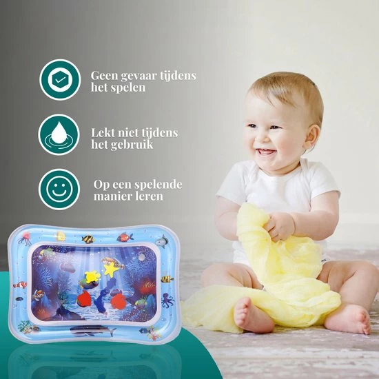 Spoused Waterspeelmat - Babygym - Opblaasbare Watermat - Tummy Time - Speelmat - Kraamcadeau 5 Spoused Waterspeelmat - Babygym - Opblaasbare Watermat - Tummy Time - Speelmat - Kraamcadeau - Afbeelding 3