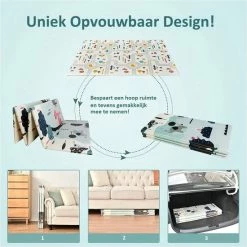 ADSafety - Foam Speelmat Baby/Peuter/Kind - Opvouwbaar Speelkleed/Vloerkleed - Dubbelzijdig Educatief Speeltapijt - 1CM Dik - Verkeer & Wonderland -Exporteren speelkleden winkel 550x550 375