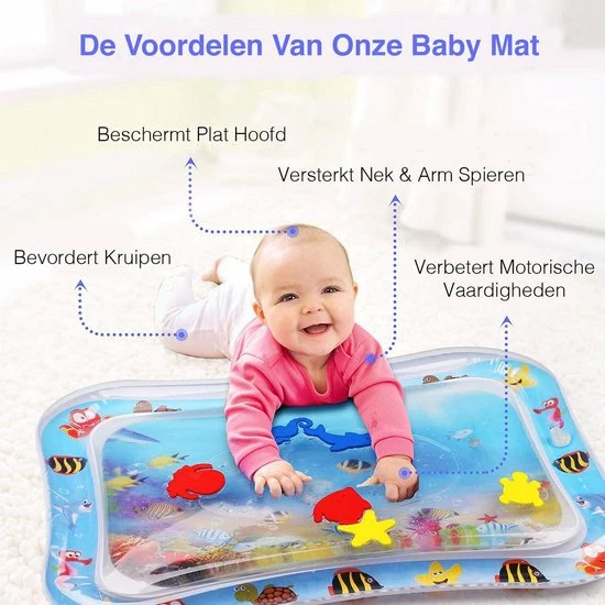 Base Products Baby Opblaasbare Waterspeelmat | Baby Speelkleed | Baby Training | Baby Speelgoed | Water Speelmat | Watermat | Baby Shower | Kraamcadeau | Motoriek | Babymat | Speelkleed | Nu Met Gratis Pompje 4 Base Products Baby Opblaasbare Waterspeelmat | Baby Speelkleed | Baby Training | Baby Speelgoed | Water Speelmat | Watermat | Baby Shower | Kraamcadeau | Motoriek | Babymat | Speelkleed | Nu Met Gratis Pompje - Afbeelding 2