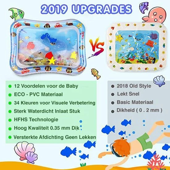 Base Products Baby Opblaasbare Waterspeelmat | Baby Speelkleed | Baby Training | Baby Speelgoed | Water Speelmat | Watermat | Baby Shower | Kraamcadeau | Motoriek | Babymat | Speelkleed | Nu Met Gratis Pompje 6 Base Products Baby Opblaasbare Waterspeelmat | Baby Speelkleed | Baby Training | Baby Speelgoed | Water Speelmat | Watermat | Baby Shower | Kraamcadeau | Motoriek | Babymat | Speelkleed | Nu Met Gratis Pompje - Afbeelding 4