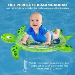 Bofu Waterspeelmat - Baby - Watermat - Buikligtrainer - Buikkussen - Tummy Time - Kruiprol - Groen -Exporteren speelkleden winkel 550x550 408