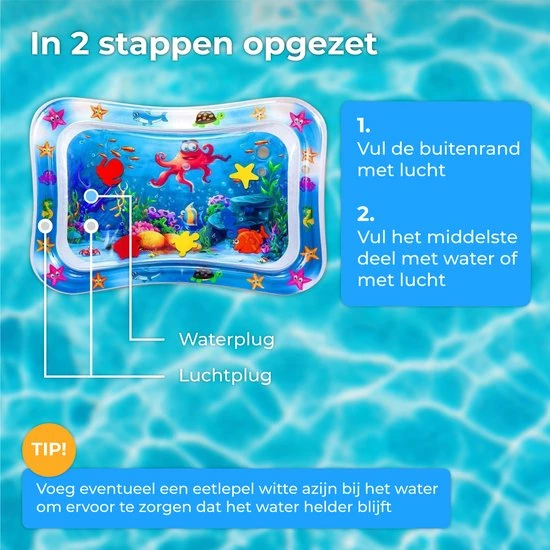 Nuvance - Waterspeelmat - Opblaasbaar - Watermat Baby - Speelmat - Waterspeelgoed - Tummy Time - Babyshower Cadeau – Kraamcadeau – Speelkleed Baby - Sinterklaas 2022 7 Nuvance - Waterspeelmat - Opblaasbaar - Watermat Baby - Speelmat - Waterspeelgoed - Tummy Time - Babyshower Cadeau – Kraamcadeau – Speelkleed Baby - Sinterklaas 2022 - Afbeelding 5