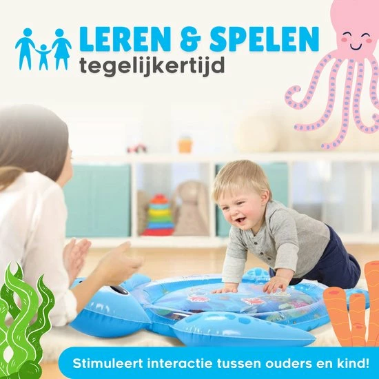 Bolke® - Waterspeelmat - Watermat Voor Baby's - Babyshower Cadeau – Kraamcadeau – Speelgoed – Speelkleed Baby - Opblaasbare Watermat 5 Bolke® - Waterspeelmat - Watermat Voor Baby's - Babyshower Cadeau – Kraamcadeau – Speelgoed – Speelkleed Baby - Opblaasbare Watermat - Afbeelding 3